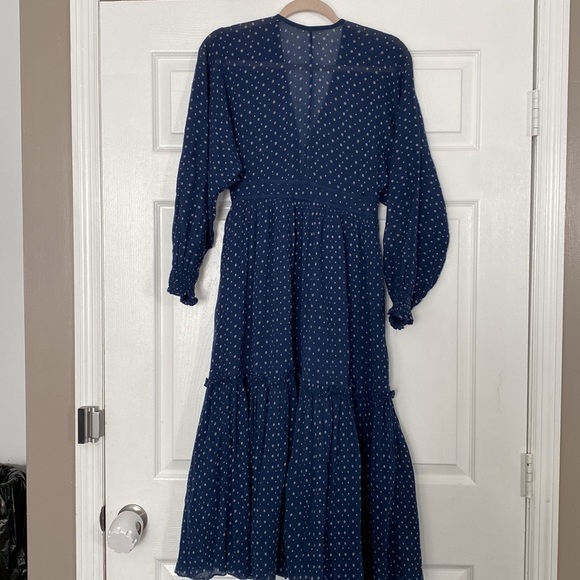 Ulla Johnson Navy Cotton Dress with Buttons - Picture 8 of 12